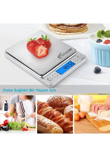 Techmaster I-2000 Dijital Hassas Mutfak Tartısı 500 G - 0.01 G