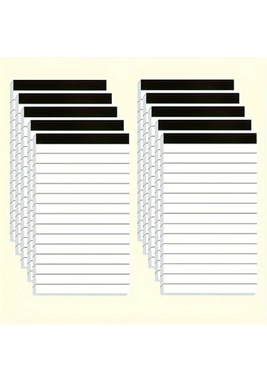 Elmpaly 10 Adet Beyaz Not Defteri 3x5 İnç 30 Yaprak Okul Ofis Yazı Defteri