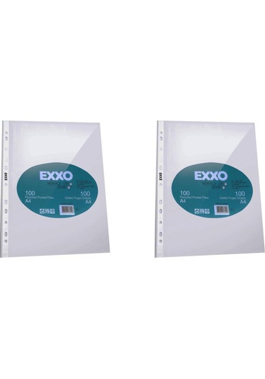 Exxo Delikli Poşet Dosya 100'lü A4 2'li