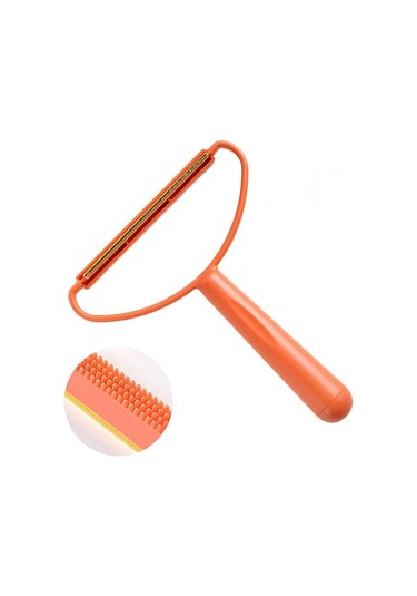 Mini Sökücü Kabarmış Kumaş Halı İçin Yün Ceket Giysi Jilet Fırça Aracı Turuncu