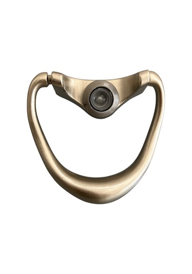 Homdep Dürbünlü Çelik Kapı Damla Model Taktak Tokmağı Delik Çapı 2,5cm Renk: Gümüş Gri