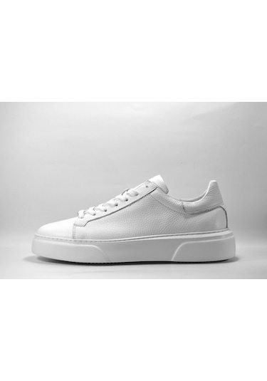 Onlo Ayakkabı MN.1091 Hakiki Deri Beyaz Casual Erkek Ayakkabı Beyaz