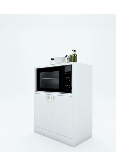 Floradesign Wen80 Çok Amaçlı Dolap /fırın Dolabı /mutfak Organizeri Beyaz