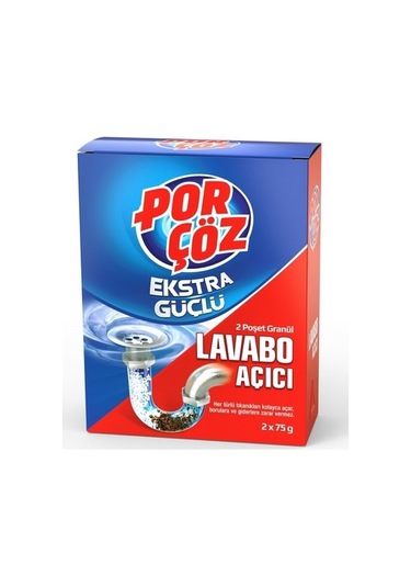 Porçöz Ekstra Güçlü Lavabo Açıcı Granül 2 x 75 G
