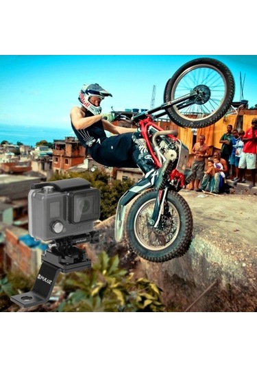 Createtech Unoton Gopro Hero 4/3+/3/2/1/sj4000/sj5000 İçin Metalik Motosiklet Montaj Klipsi