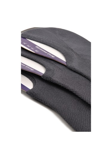 Füme Unisex Çorap 24k005 3'lü Babet Çorap Füme