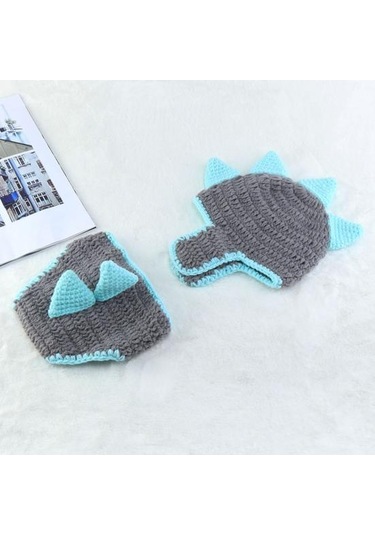 1 Takım Bebek Fotoğrafçılığı Giyim Karikatür Tasarım Tüm Uyumlu Yumuşak Yenidoğan Fotoğraf Süt Pamuk Takım Elbise Doğum Günü İçin B Yeşil