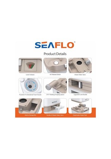 Seaflo Portatif Tuvalet Modern V-pro 18 Litre-593