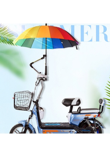 Dianziye Elektrikli Bisiklet Şemsiye Tutucu, Dayanıklı Paslanmaz Çelik, Abs Malzeme, Dağ Bisikleti Yolları İçin, Güneş Ve Yağmur Koruması