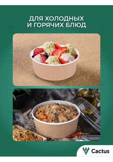 Cactus Kapaklı Derin Kağıt Tek Kullanımlık Tabaklar 10 Adet 317372832 100 adet