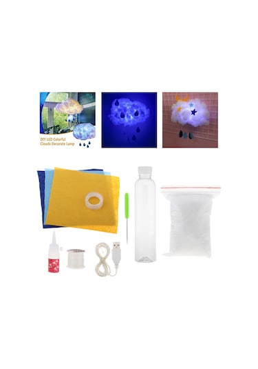 Suntek Led Gece Lambası Pamuk Bulut Şekli Işık Asılı Lamba Usb Sıcak Sarı Diğer