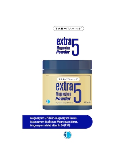 Tabvitamins Extra 5 Magnezyum Powder 60 Servis