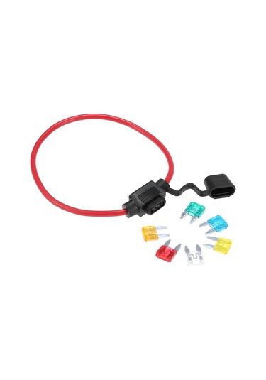 Moveevo Mini Sigorta Tutucu Su Geçirmez + 6 Adet Sigorta 5-30a 12v 20awg Tel 300mm Sı-a0647 20