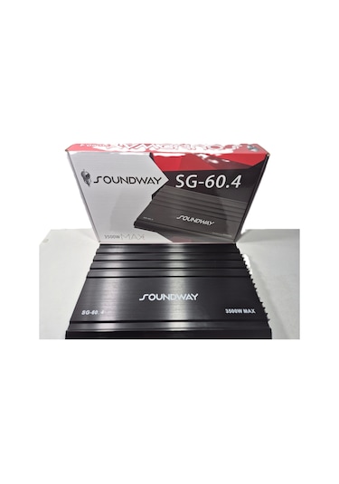 Soundway Amfi 4 X 60 Rms Ses Ve Bass Amfisi 3500w Soundway Sg-60.4 Ab Class Oto Anfi