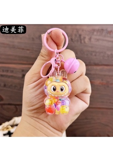 Novahub Labubu Koyun Oturan Anahtarlık Sırt Çantası Kız Kolye, F Model, Acrylic Malzeme, 18+ Yaş