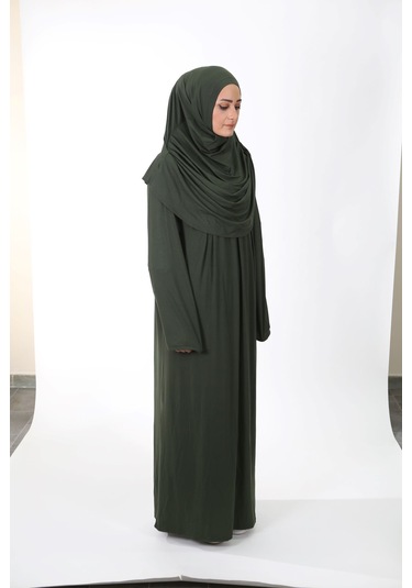 Lady Namaz Elbisesi -haki Yeşili Haki