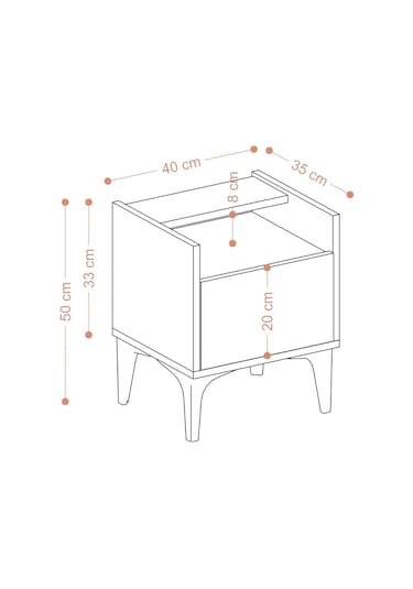 Decormet Zeze Komodin Dec0100 Ahşap