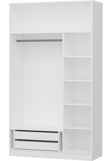 Kale 3 Kapaklı Aynalı Zincir Dolap-yüklük - Beyaz 255cm Beyaz