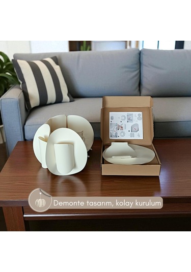 Lotus Krem Sarkıt Avize Kolay Kurulum Krem