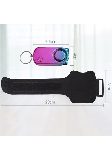 Sones Plapıe Yy-705 120 Db Açık Hava Sporları Koşu Kişisel Alarmı Siyah + Geleneksel Bileklik