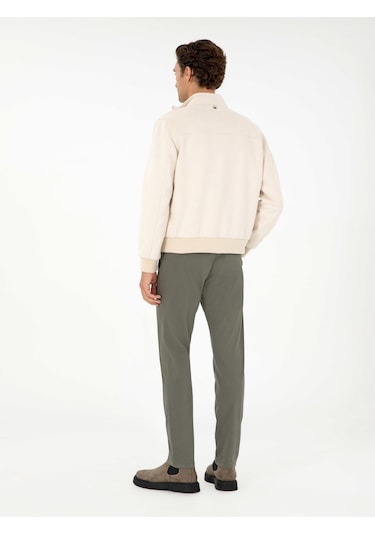 Cacharel Haki Slim Fit Kanvas Pantolon Yesıl