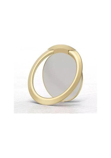 Goldenqian Son Derece Ince Lüks Metal Cep Telefonu Soket Tutucu Evrensel Telefon Manyetik Araç Braketi Standı Aksesuarları Parmak Yüzük Gold Gold