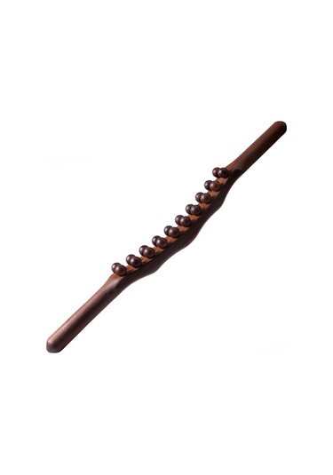 Mufunye Kömürlenmiş 20 Taşlı Alev Ağacı Gövde Masaj Çubuğu - Toplum Genelinde Kullanıma Uygun, 58.5 Cm, Dayanıklı Malzeme İle Yapıldı Kahverengi