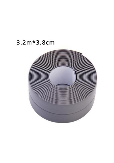 Gri Mutfak Ve Banyo Su Geçirmez Ve Küflenmez Bant Dikiş Contası Banyo Tuvalet Dikiş Köşe Hattı Çıkartmaları 3.8cm