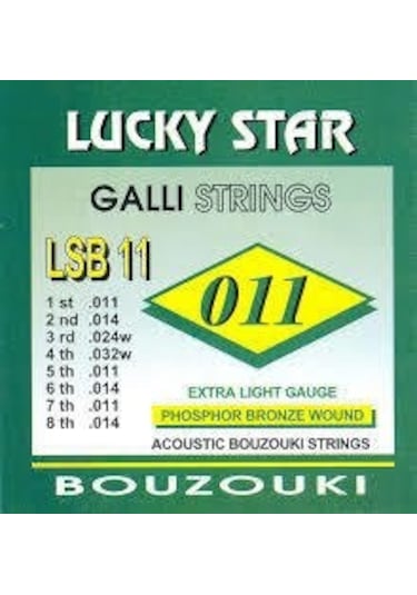 Galli Lbs11 Tetracord 8 Telli Buzuki İçin Tel Seti-4 Sıralı 8 Tel