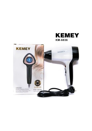 Joyhub Kemey Km 6836 Saç Kurutma Makinesi - 1800 Watt Çift Güçlü Saç Kurutma Makinesi - Havalı Ve Benzersiz Şekil 623u4ı