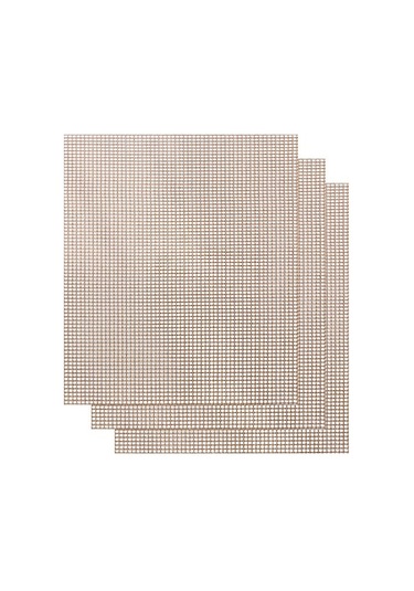 3'lü Kahverengi Ptfe Izgara Matı - Isı Dayanıklı Silikon, Yemek Yapışmaz, Tekrarlı Kullanım, Kolay Temizleme Çok Renkli Çok Renkli