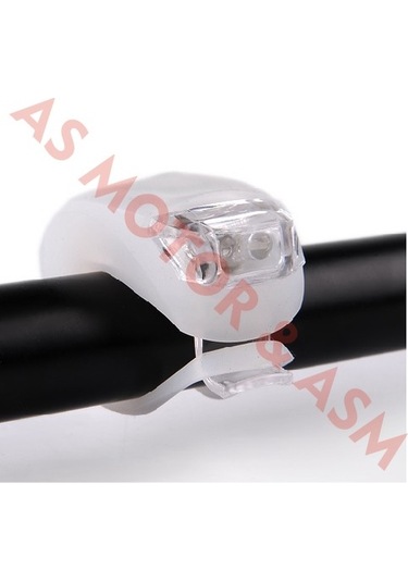 Bisiklet Silikon Ledli Lamba Süper 2 Adet. Taze Pilleriyle Kırmızı-Beyaz