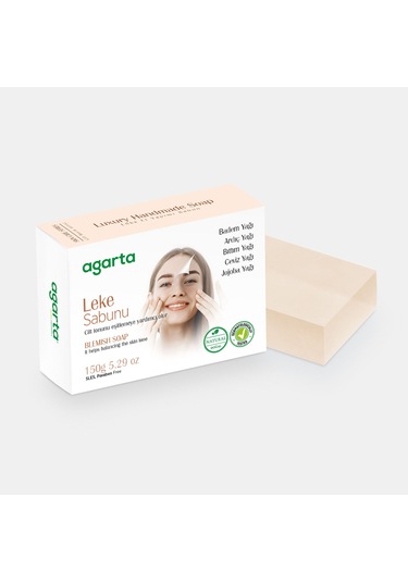 Agarta Leke için El Yapımı Doğal Katı Bitkisel Sabun 150 G
