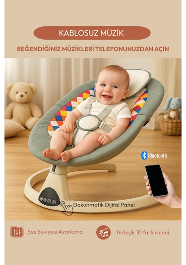 Safezone Sensörlü Elektrikli Otomatik Sallanan Ana Kucağı