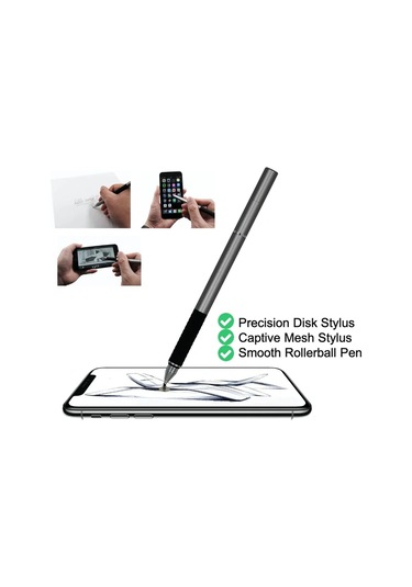 Geeksen Styllo 3 Ü 1 Arada Kalem: İpad, İphone, Android Ve Surface Uyumlu Hassas Dokunmatik Kalem