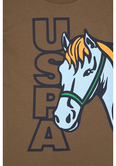 U.s. Polo Assn. Erkek Çocuk Haki Tişört 50316479-vr027 Haki