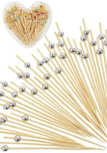 Safiko Market Kanep İçin Bambu Yapılmış Ahşap Şişler 100 Adet 151152421