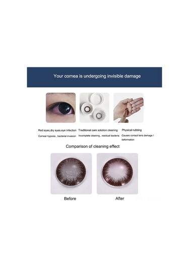 Teltree Beyaz Eraclean Kontakt Lens Temizleyici - 56000hz Ultrasonik Titreşim, 2 Dakika Otomatik Temizleme, Taşınabilir Ipx7 Su Geçirmez Kutusu