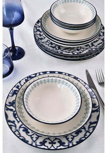 Tabak Evi Porselen Mia Yemek Takımı 4 Kişilik 12 Parça Tvl12ykprs1219 Çok Renkli