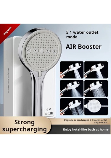 Oldfriend Koyu Gri Duş Başlığı El Duşu Hortumu Filtreli Çok Fonksiyonlu Banyo Koyu Gri