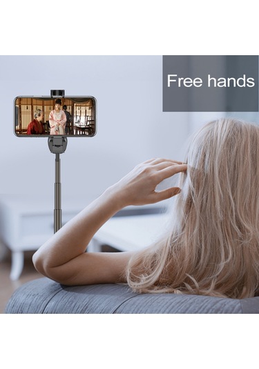 Çok İşlevli Kablosuz Bt Selfie Çubuğu Cep Telefonu İçin Katlanabilir El Tipi Monopod Deklanşör Uzaktan Kumandası Telefon İçin Genişletilebilir Mini Tripod Gümüş