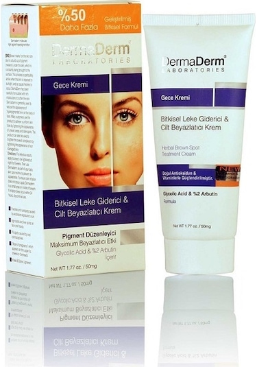 Dermaderm Bitkisel Leke Giderici & Cilt Beyazlatıcı Gece Kremi 100 G