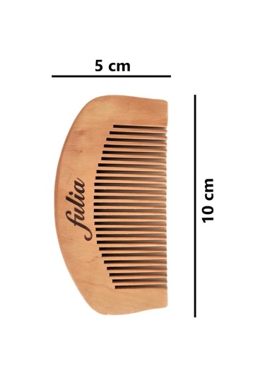 Fulia Doğal Keçi Kılı Bebek Saç Fırçası + Doğal Ahşap Tarak 2'li