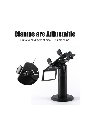 020 Ayarlanabilir Açı Masaüstü Pos Standı Yazarkasa Ekran Montajı Siyah