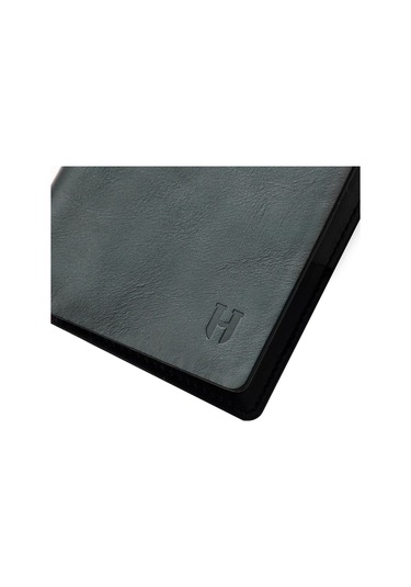 Eldridge Erkek Siyah Deri İnce Tasarım Çok Bölmeli Rfid Korumalı Cüzdan Siyah