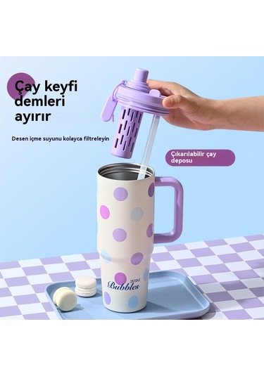 Jian Fan Termos Bardak Paslanmaz Çelik Gelişim Hasır Bardak Ev Araba Termos Bardak - Yeşil Yeşil