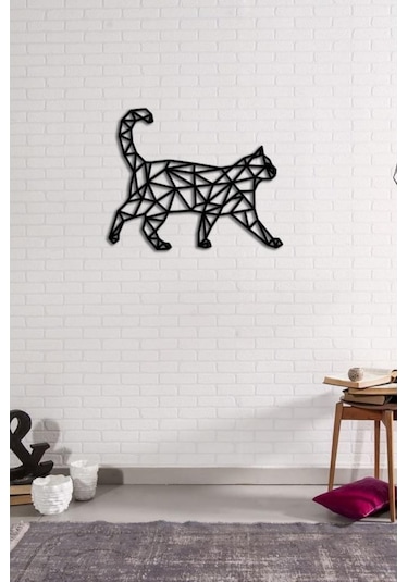 Kedi Duvar Tablosu 2 Adet Farklı Model Ahşap Kedi Duvar Tablosu