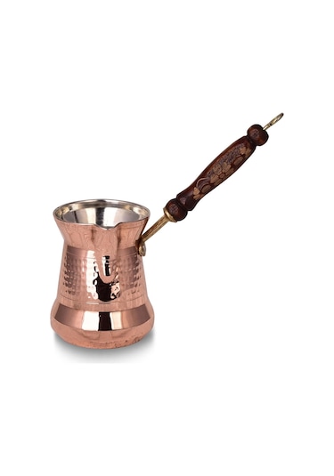 Cobper Premium Collection Roman Bakır Cezve 450ml Ahşap Kulp