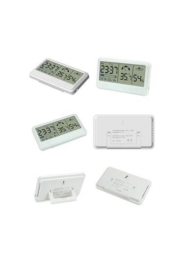 Lemestar Usb Şarjlı Ev Lcd Dijital Nem-sıcaklık Ölçer Takvim, Alarm, Tezgah/wandura Montaj Beyaz Ys201