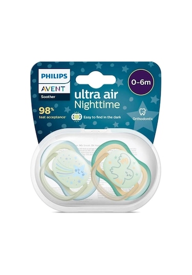 Philips Avent SCF376/18 Ultra Air Night 0-6 Ay 2'li Erkek Emzik